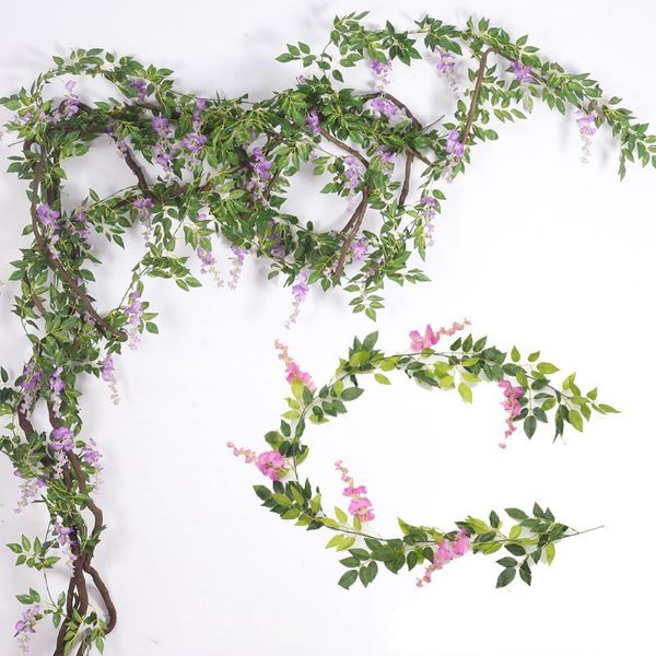 wedding decor artificial silk wisteria flower vines hanging rattan bride flowers garland for home garden l
wedding decor artificial silk wisteria flower vines hanging rattan bride flowers garland for home garden l