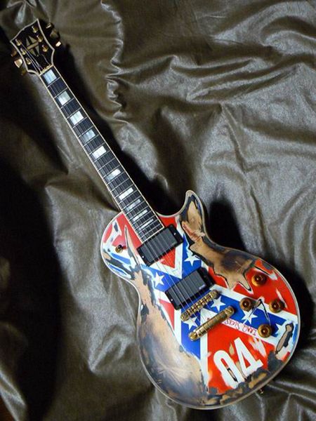 zakk wylde 04 rebel flag heavy relic fire burn electric guitar china emg pickups, gold hardware
zakk wylde 04 rebel flag heavy relic fire burn electric guitar china emg pickups, gold hardware