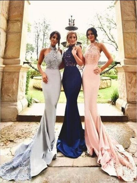 maid of honor dresses halter lace appliques satin fashion bridal gowns sweep train backless bridesmaid dresses ing, White;pink
maid of honor dresses halter lace appliques satin fashion bridal gowns sweep train backless bridesmaid dresses ing, White;pink