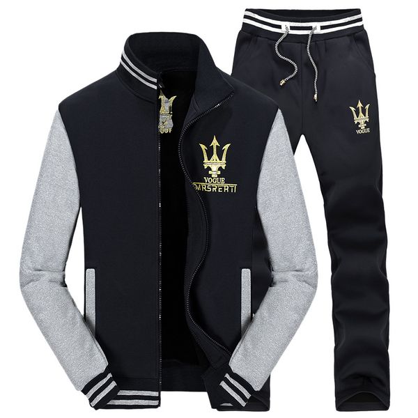 men tracksuit maserati embroidery jacket sweatshirt mens hoodie sport package new casual hip hop sportswear 2pcs coat+pants, Gray
men tracksuit maserati embroidery jacket sweatshirt mens hoodie sport package new casual hip hop sportswear 2pcs coat+pants, Gray