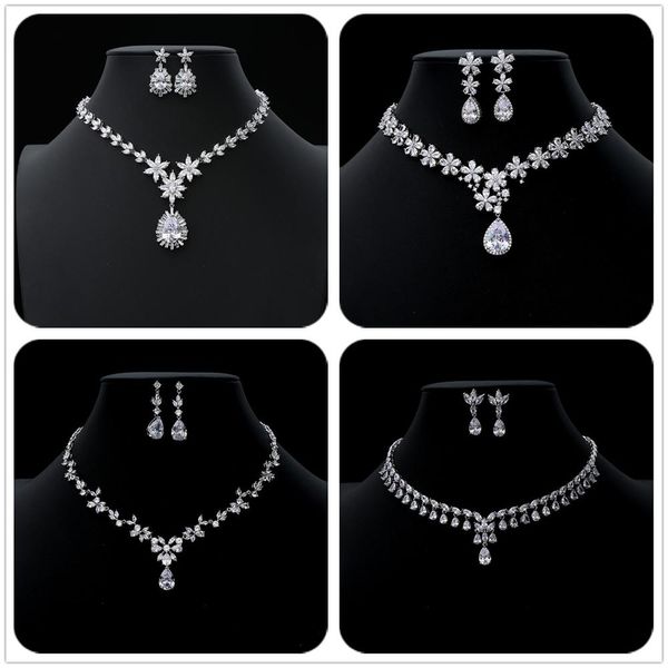 luxury zircon rhinestone wedding necklace earring jewelry set flower leaf crystal engagement bridal prom party statement gift, Silver
luxury zircon rhinestone wedding necklace earring jewelry set flower leaf crystal engagement bridal prom party statement gift, Silver