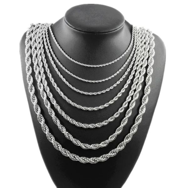 2/2.5/3/4/5/6/7mm 45cm-80cm silver rope chain fashion stainless steel twisted rope necklace for man & women fashion jewelry
2/2.5/3/4/5/6/7mm 45cm-80cm silver rope chain fashion stainless steel twisted rope necklace for man & women fashion jewelry