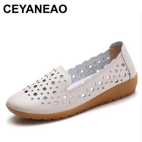 ceyaneao2020summer new soft bottom genuine leather shoes for women hollowed out hole flat shoes without lace moccasins round, Black
ceyaneao2020summer new soft bottom genuine leather shoes for women hollowed out hole flat shoes without lace moccasins round, Black