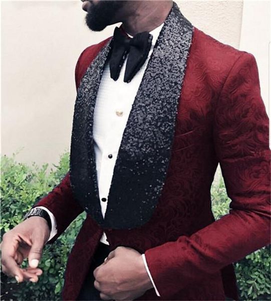 burgundy embossing groom tuxedos fashion sequins shawl lapel groomsmen wedding tuxedos men formal blazer prom jacket suit(jacket+pants+tie)6, Black;gray
burgundy embossing groom tuxedos fashion sequins shawl lapel groomsmen wedding tuxedos men formal blazer prom jacket suit(jacket+pants+tie)6, Black;gray