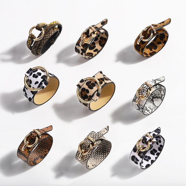 new trendy fashion ins luxury designer snake leopard animal print leather adjustable bangle bracelet for woman
new trendy fashion ins luxury designer snake leopard animal print leather adjustable bangle bracelet for woman