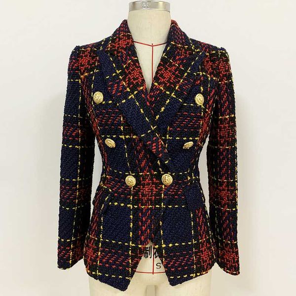 women's suits & blazers est fashion 2021 baroque designer blazer metal lion buttons tweed jacket, White;black
women's suits & blazers est fashion 2021 baroque designer blazer metal lion buttons tweed jacket, White;black