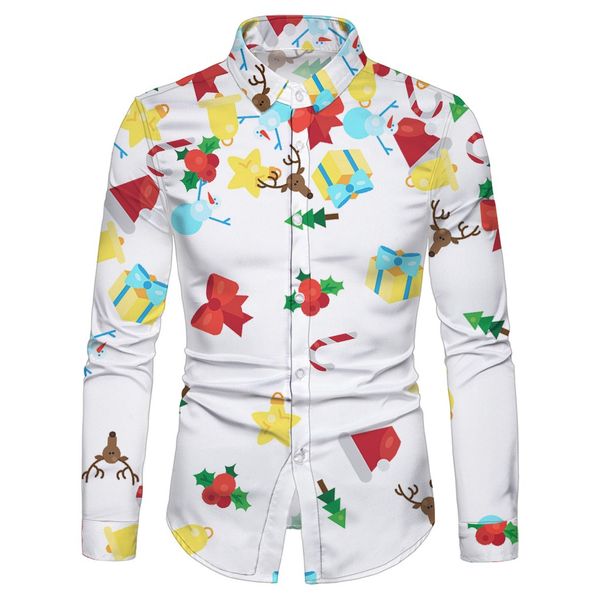 men dress shirt slim fit blouse ugly christmas men ethnic style slim long sleeve party dress shirt printed blouse leisure, White;black
men dress shirt slim fit blouse ugly christmas men ethnic style slim long sleeve party dress shirt printed blouse leisure, White;black