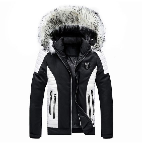 men's wear clothes hair lead hats removable man keep warm hit color loose coat will code thickening cotton-padded clothes male, Black
men's wear clothes hair lead hats removable man keep warm hit color loose coat will code thickening cotton-padded clothes male, Black