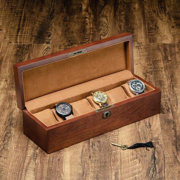 mei 6 slots wood watch storage box with lock fashion watch display gift case with key men's mechanical box w043, Black;blue
mei 6 slots wood watch storage box with lock fashion watch display gift case with key men's mechanical box w043, Black;blue