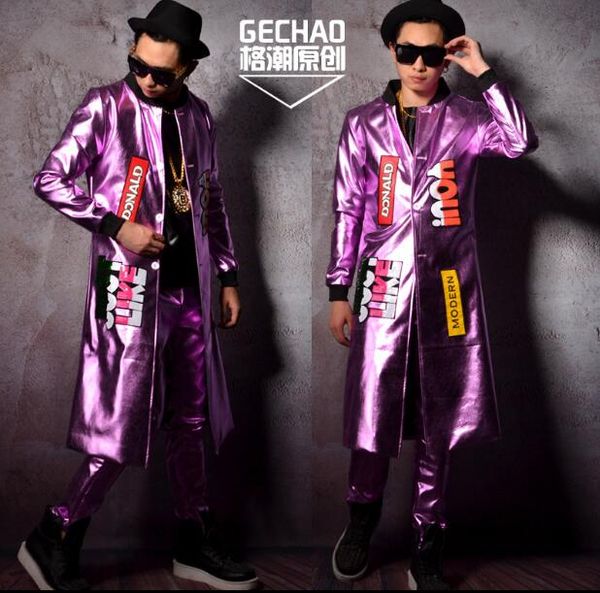 m-6xl big size luokou men's wear 2019 original light pink pu long collage coat,nightclub bar singer perfor mance dress, Black
m-6xl big size luokou men's wear 2019 original light pink pu long collage coat,nightclub bar singer perfor mance dress, Black