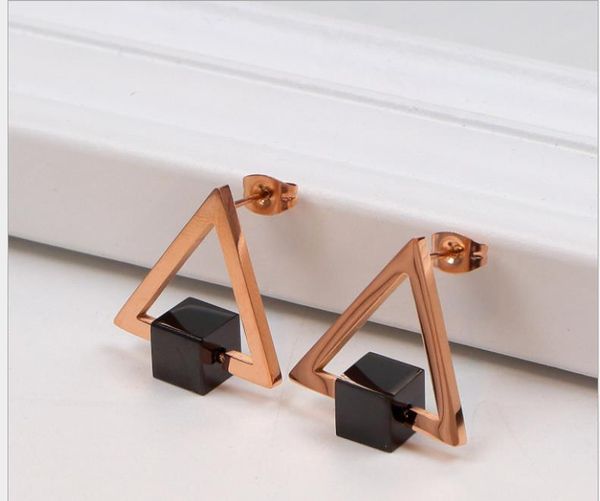 korean three-dimensional square triangle earrings titanium steel plated rose gold earrings black earrings, Golden;silver
korean three-dimensional square triangle earrings titanium steel plated rose gold earrings black earrings, Golden;silver