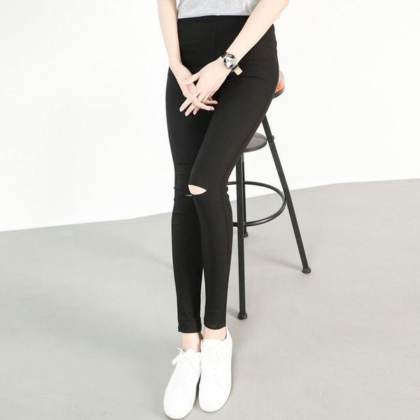 stretch pencil pants summer black hole jeans summer thin section cropped pantsknee hole pants, Blue
stretch pencil pants summer black hole jeans summer thin section cropped pantsknee hole pants, Blue