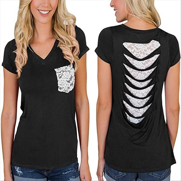 2020 women's summer v-neck stitching pocket women 2020 women's summer v-neck stitching pocket lace t-shirt t-shirt lace women, White
2020 women's summer v-neck stitching pocket women 2020 women's summer v-neck stitching pocket lace t-shirt t-shirt lace women, White