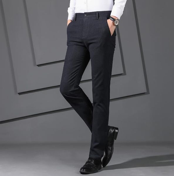 men slim winter pants brushed men's trousers straight stretch slacks young middle-aged trouser mens pants fashions bottoms 38, Black
men slim winter pants brushed men's trousers straight stretch slacks young middle-aged trouser mens pants fashions bottoms 38, Black