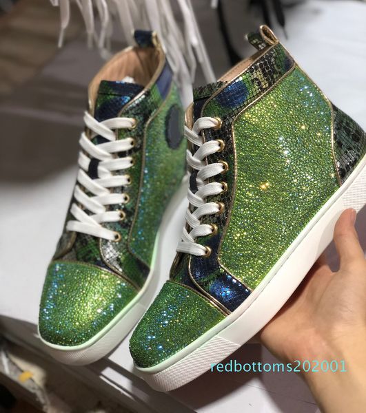 2020 designer shoes red bottom sneakers high spikes crystal mens trainers 100% genuine leather party wedding shoes big size ar01, Black
2020 designer shoes red bottom sneakers high spikes crystal mens trainers 100% genuine leather party wedding shoes big size ar01, Black