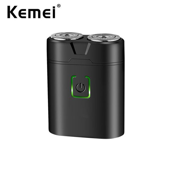 

2016 kemei km-w301 mini pocket electric shavers waterproof wet dry shaving 2 head blade usb rechargeable beard shaver razor for men lhgky