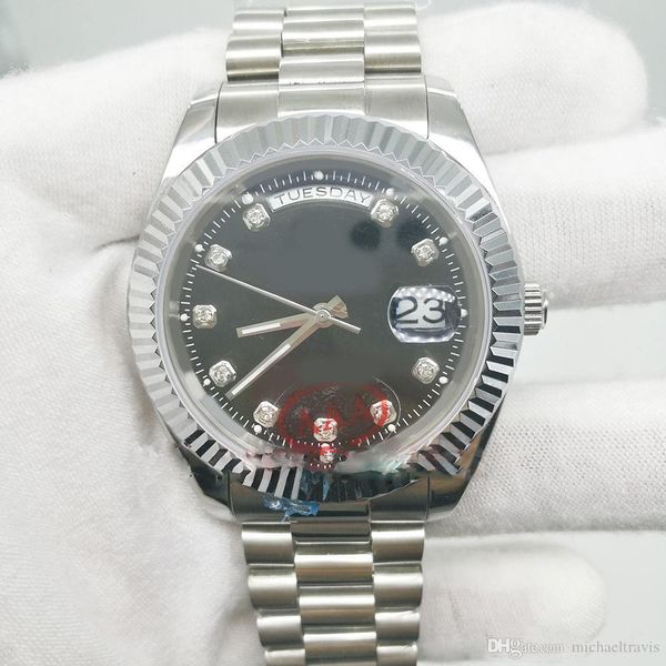 men automatic day date watches stainless steel bezel sapphire glass quality wristwatches ing, Slivery;brown
men automatic day date watches stainless steel bezel sapphire glass quality wristwatches ing, Slivery;brown