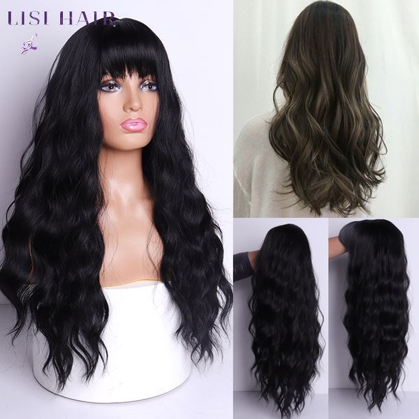 lisi hair long wave bangs black brown 8 colors available wigs for women synthetic hair high temperature fiber
lisi hair long wave bangs black brown 8 colors available wigs for women synthetic hair high temperature fiber