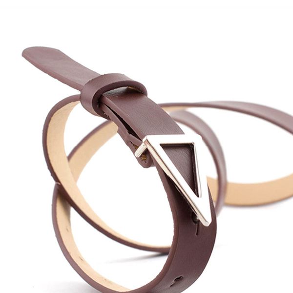 new women belt candy colors skinny waistband pu leather thin trousers jeans waist belt 106*1.8cm silver alloy triangle buckle, Black;brown
new women belt candy colors skinny waistband pu leather thin trousers jeans waist belt 106*1.8cm silver alloy triangle buckle, Black;brown