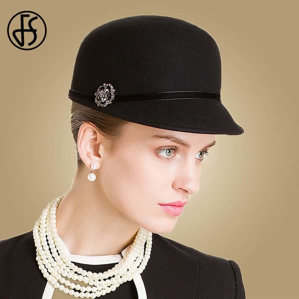 fs british style black 100% wool equestrian hats womens winter wool felt floppy fedora rhinestone wide brim bowler cloche hat, Blue;gray
fs british style black 100% wool equestrian hats womens winter wool felt floppy fedora rhinestone wide brim bowler cloche hat, Blue;gray