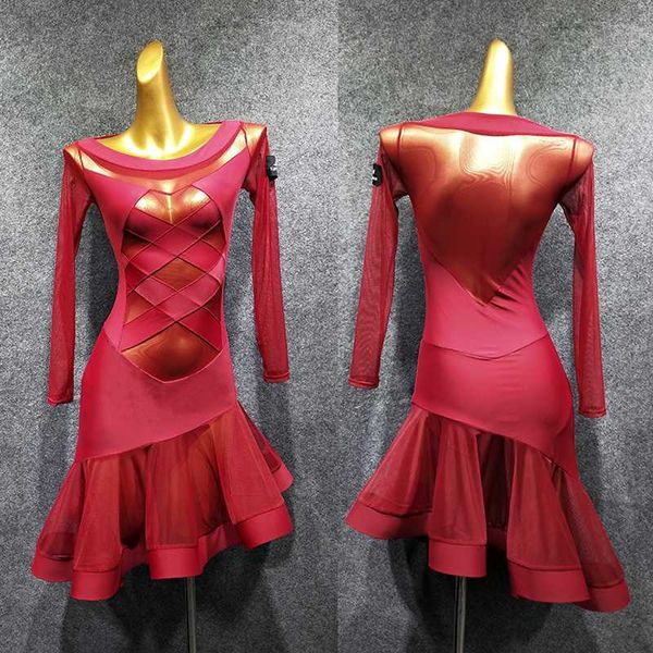 latin dance dress female adults red mesh seethrough performance clothes rumba cha cha samba tango women dancewear dn5317, Black;red
latin dance dress female adults red mesh seethrough performance clothes rumba cha cha samba tango women dancewear dn5317, Black;red