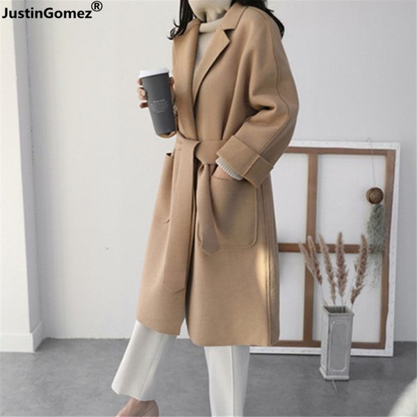 coat female spring-fall chic new korean plus size women woolen coat belt long trendy simple females solid elegant woman coats, Black
coat female spring-fall chic new korean plus size women woolen coat belt long trendy simple females solid elegant woman coats, Black