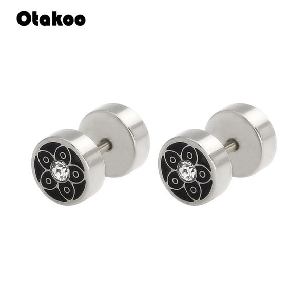 otakoo black silver stainless steel earrings women men's barbell dumbbell punk gothic lotus shape stud earring for men, Golden;silver
otakoo black silver stainless steel earrings women men's barbell dumbbell punk gothic lotus shape stud earring for men, Golden;silver
