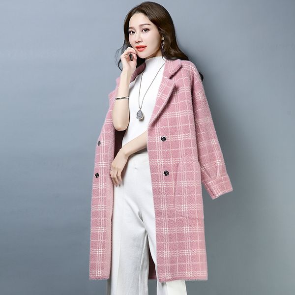2019 new autumn winter fashion faux fur plaid coats women casual turn-down collar wide-waisted coat slim windproof jacket mw760, Black
2019 new autumn winter fashion faux fur plaid coats women casual turn-down collar wide-waisted coat slim windproof jacket mw760, Black