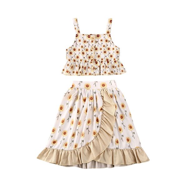 toddler baby girls clothes sets ruffles flowers print sleeveless vest +ankle length skirts holiday party outfits, White
toddler baby girls clothes sets ruffles flowers print sleeveless vest +ankle length skirts holiday party outfits, White