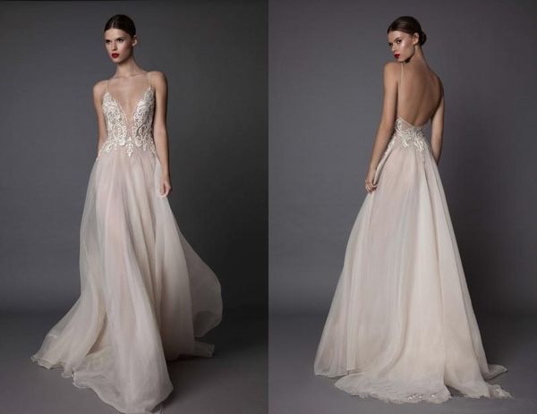2019 berta lace floor length tulle appliques v neck custom made wedding dresses wedding gowns vestido de novia, White
2019 berta lace floor length tulle appliques v neck custom made wedding dresses wedding gowns vestido de novia, White