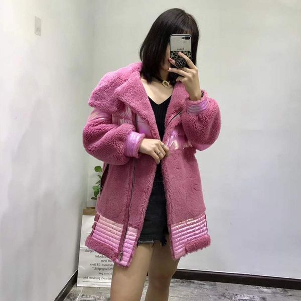 duck down jacket patchwork real sheep fur coat long women winter 2019 korean new fashion parkas turn-down collar thick warm, Black
duck down jacket patchwork real sheep fur coat long women winter 2019 korean new fashion parkas turn-down collar thick warm, Black