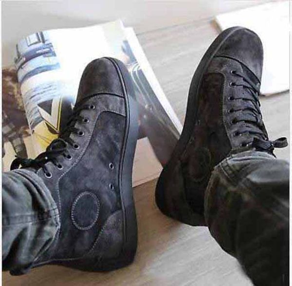 new designer red bottom men casual shoes slip-on flat mens women grey sheepskin suede no spike crystal leather sport retro sneakers couple, Black
new designer red bottom men casual shoes slip-on flat mens women grey sheepskin suede no spike crystal leather sport retro sneakers couple, Black