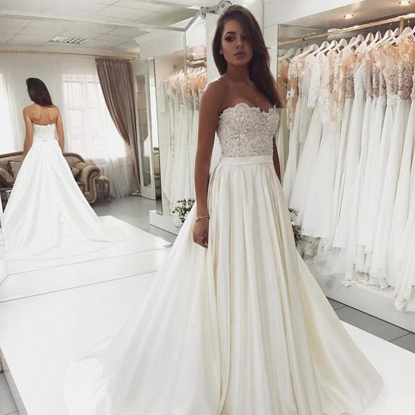 2020 новые свадебные платья line кружева аппликации атласные халат де mariée vintage wedding бальное платье свадебное платье, White
2020 новые свадебные платья line кружева аппликации атласные халат де mariée vintage wedding бальное платье свадебное платье, White