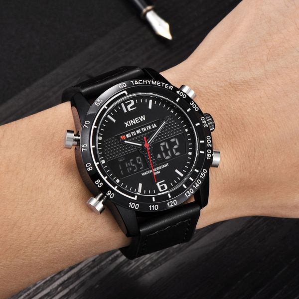 mens watches relogio masculino reloj hombre 2018 leather retro fashion double time man wristwatch, Slivery;brown
mens watches relogio masculino reloj hombre 2018 leather retro fashion double time man wristwatch, Slivery;brown