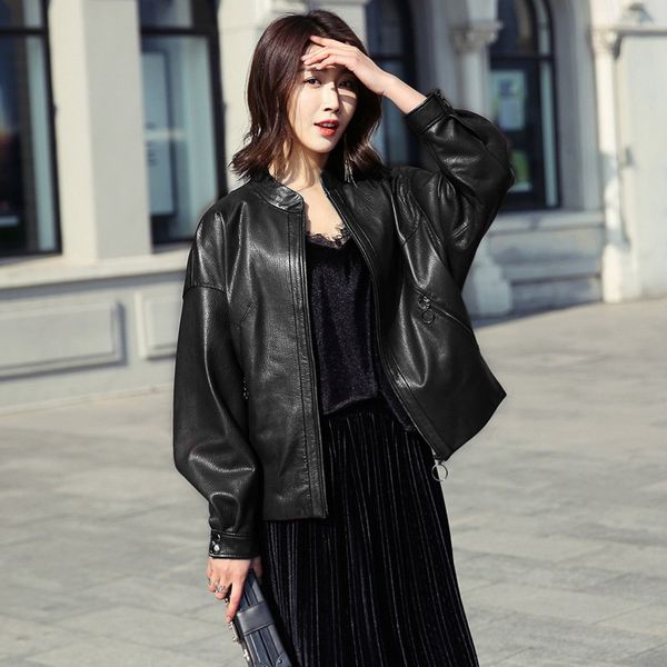 leather real jacket 2020 spring autumn jacket women 100% genuine sheepskin coat female bomber jackets chaqueta mujer my s, Black
leather real jacket 2020 spring autumn jacket women 100% genuine sheepskin coat female bomber jackets chaqueta mujer my s, Black