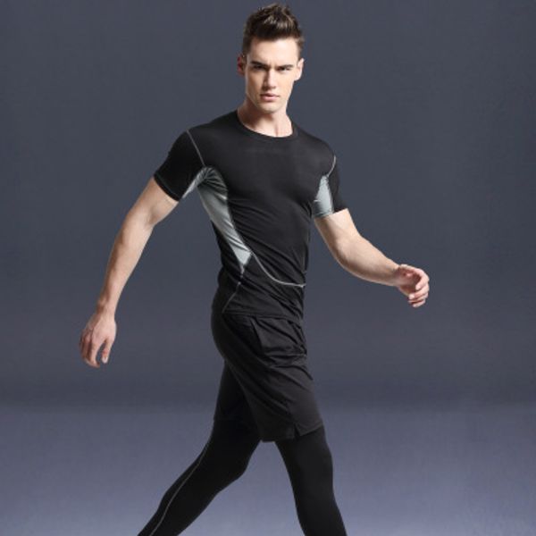men summer tracksuits mens designer fitness clothes casual quick dry running trainning sports suits t-shirts + shorts + pants sale, Gray
men summer tracksuits mens designer fitness clothes casual quick dry running trainning sports suits t-shirts + shorts + pants sale, Gray