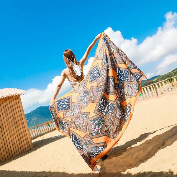 summer beach scarf ethnic style travel silk scarves women sunscreen wrap seaside large hijab female sunscreen outdoor bandanna
summer beach scarf ethnic style travel silk scarves women sunscreen wrap seaside large hijab female sunscreen outdoor bandanna