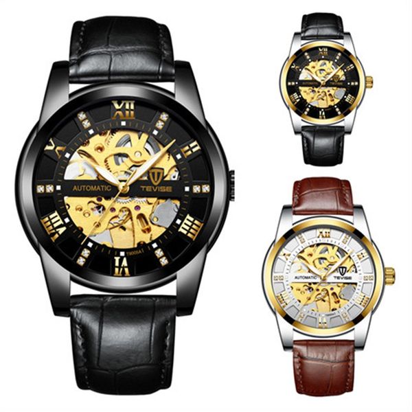 tevise noble men's trend watch fashion automatic mechanical watch hollow waterproof men's men watches 2019, Slivery;brown
tevise noble men's trend watch fashion automatic mechanical watch hollow waterproof men's men watches 2019, Slivery;brown