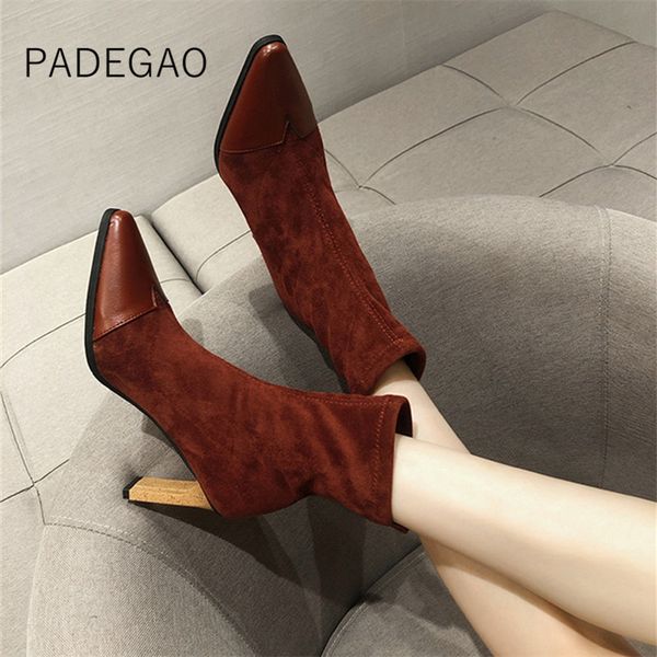 women winter shoes 2019 womens boots high heels vintage casual korean red ankle boots, Black
women winter shoes 2019 womens boots high heels vintage casual korean red ankle boots, Black