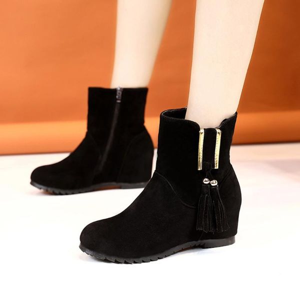 2019 autumn early winter shoes women wedge heel boots increased keep warm women's boots zipper metal woman ankle botas black
2019 autumn early winter shoes women wedge heel boots increased keep warm women's boots zipper metal woman ankle botas black