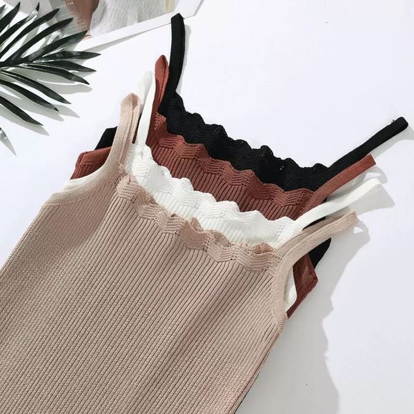 tank for women style summer knitted solid color crop cami camisole female camisas mujer, White
tank for women style summer knitted solid color crop cami camisole female camisas mujer, White