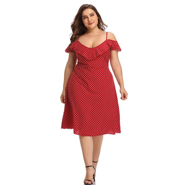 19244 cross-border supply summer big size mid-length skirt wave point sling slim dress female, Black;gray
19244 cross-border supply summer big size mid-length skirt wave point sling slim dress female, Black;gray