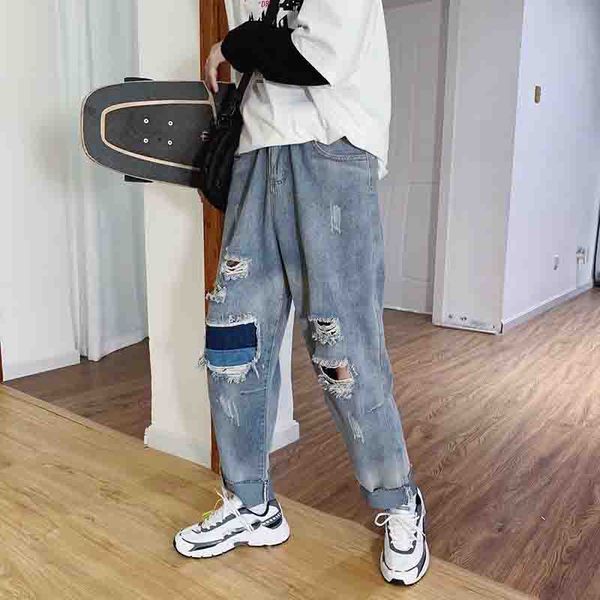 wholesale 2019 broken ripped hole pants spring summer trousers men straight jeans men's distressed wide leg loose furry trousers, Blue
wholesale 2019 broken ripped hole pants spring summer trousers men straight jeans men's distressed wide leg loose furry trousers, Blue