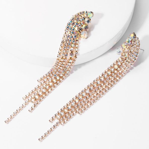 jouval crystal chain long tassel drop earrings for women bridal rhinestone statement dangle brinco female fashion jewelry, Silver
jouval crystal chain long tassel drop earrings for women bridal rhinestone statement dangle brinco female fashion jewelry, Silver
