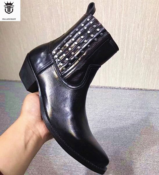 2019 fr.lancelot black genuine leather elastic band ankle men boots harness wyatte slip on men shoes big size 45 46
2019 fr.lancelot black genuine leather elastic band ankle men boots harness wyatte slip on men shoes big size 45 46