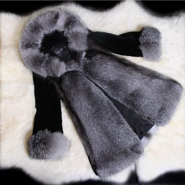 real fur coat winter jacket women natural fox fur collar hood cashmere wool woolen overcoat ladies casual outerwear, Black
real fur coat winter jacket women natural fox fur collar hood cashmere wool woolen overcoat ladies casual outerwear, Black