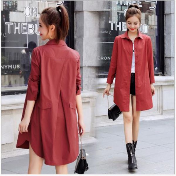 long spring women trench coat2020medium-long coat female plus size 3xl button turn-down collar solid color casual overcoat h404, Tan;black
long spring women trench coat2020medium-long coat female plus size 3xl button turn-down collar solid color casual overcoat h404, Tan;black