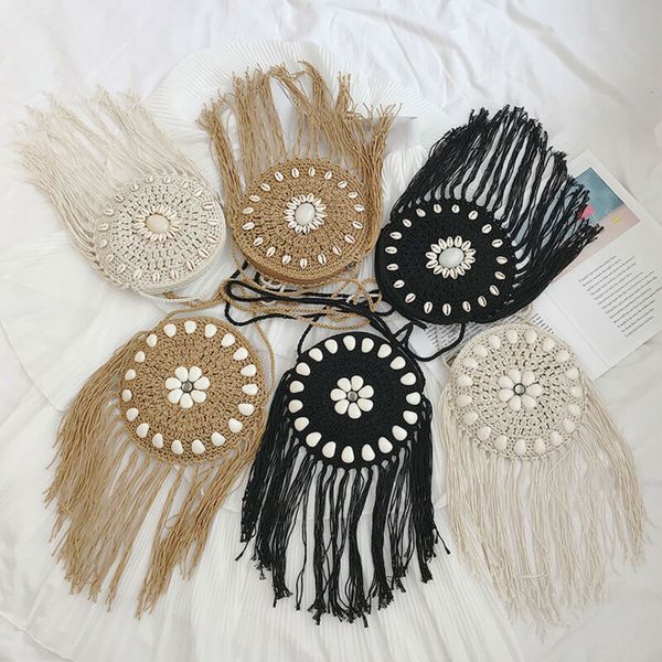 2019 new women bohemian straw bag woven tassel bag ladies girls round handbag crossbody summer beach bags
2019 new women bohemian straw bag woven tassel bag ladies girls round handbag crossbody summer beach bags