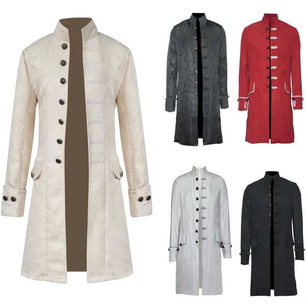 retro mens steampunk gothic brocade jacket stand collar victorian morning frock coat trench velvet trim overcoat outfit s-3xl, Tan;black
retro mens steampunk gothic brocade jacket stand collar victorian morning frock coat trench velvet trim overcoat outfit s-3xl, Tan;black
