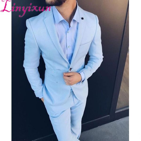 linyixun light blue single button groomsman lapel (jacket + pants) groom tuxedo groomsman suit men's wedding suit groom slim fit, White;black
linyixun light blue single button groomsman lapel (jacket + pants) groom tuxedo groomsman suit men's wedding suit groom slim fit, White;black